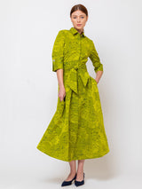Sara Roka - Mary Su Midi Dress - Giallo - Verdalina
