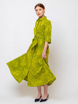 Sara Roka - Mary Su Midi Dress - Giallo - Verdalina