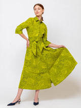 Sara Roka - Mary Su Midi Dress - Giallo - Verdalina
