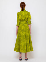 Sara Roka - Mary Su Midi Dress - Giallo - Verdalina