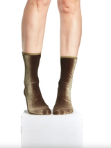 Simone Wild - Velvet Ankle Socks - Verdalina