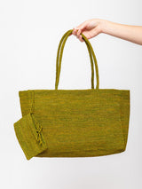 Raffia Tote - Olive