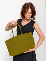 Raffia Tote - Olive