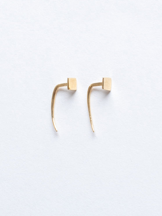 Gabriela Artigas - Square Tusk Earrings - 14k - Verdalina