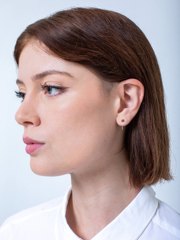 Gabriela Artigas - Square Tusk Earrings - 14k - Verdalina