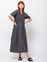 Sula - Asymmetric Moonbeam Dress - Ebony - Verdalina