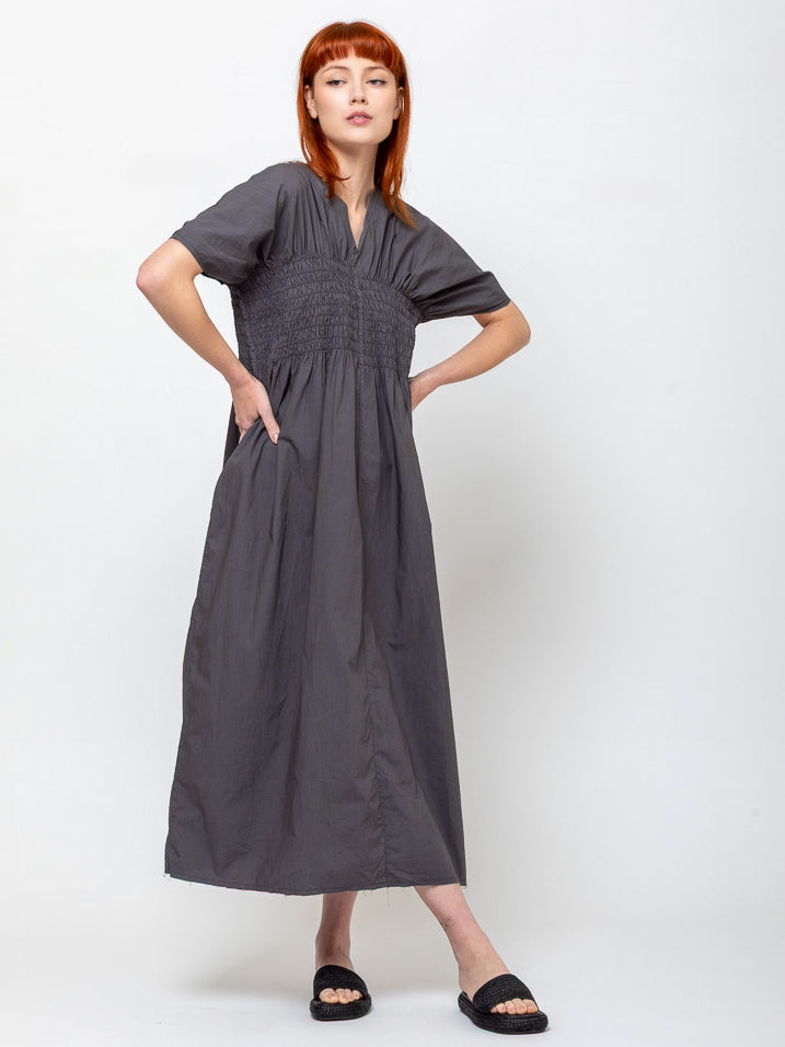 Sula - Asymmetric Moonbeam Dress - Ebony - Verdalina