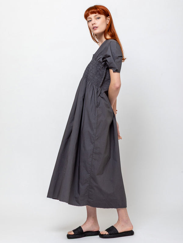 Sula - Asymmetric Moonbeam Dress - Ebony - Verdalina