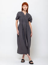 Sula - Asymmetric Moonbeam Dress - Ebony - Verdalina