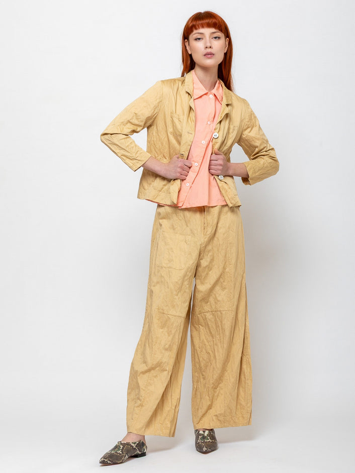 Sula - Stanley Jacket Cotton Belice - Biscotti - Verdalina