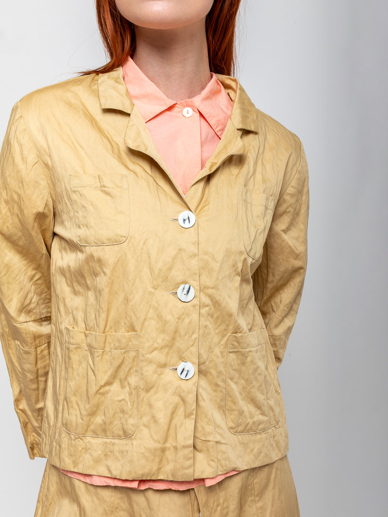 Sula - Stanley Jacket Cotton Belice - Biscotti - Verdalina