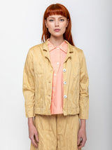 Sula - Stanley Jacket Cotton Belice - Biscotti - Verdalina