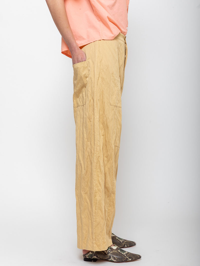 Sula - Tailored Line Cotton Belice Pants - Biscotti - Verdalina