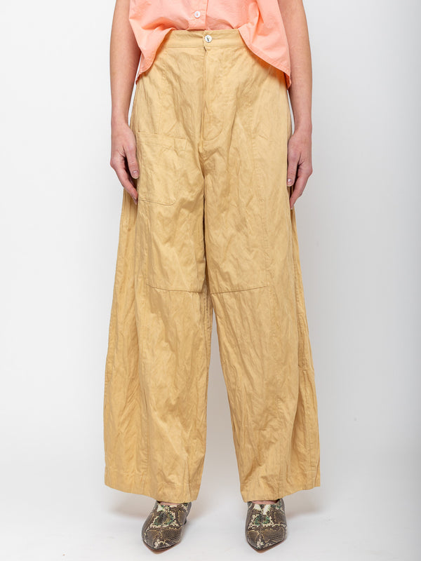 Sula - Tailored Line Cotton Belice Pants - Biscotti - Verdalina