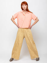 Sula - Tailored Line Cotton Belice Pants - Biscotti - Verdalina