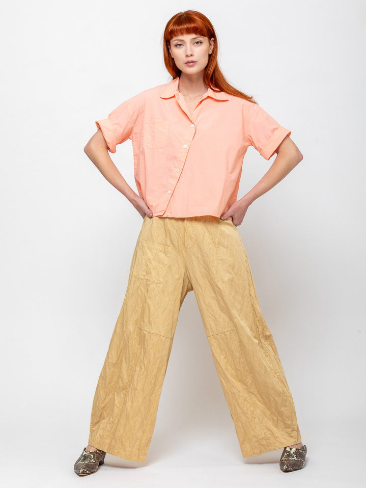 Sula - Tailored Line Cotton Belice Pants - Biscotti - Verdalina