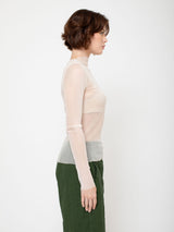 Sula - Slash Neck Tee - Silk Tulle - Cream - Verdalina
