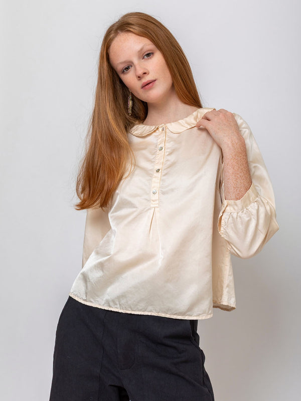 Sula - Winter Sweet Blouse - Eggnog - Verdalina