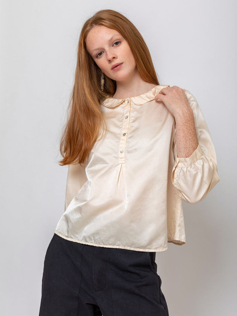 Sula - Winter Sweet Blouse - Eggnog - Verdalina