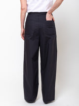 Susanne Bommer - Loose Cotton Poplin Trousers - Blue Moon - Verdalina