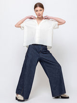 Susanne Bommer - Short Sleeve Cotton Shirt - Jasmin - Verdalina