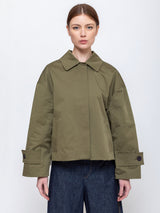 Short Trench Jacket - Olive