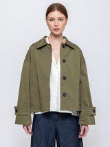 Short Trench Jacket - Olive