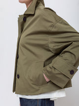 Short Trench Jacket - Olive