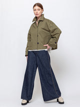 Short Trench Jacket - Olive