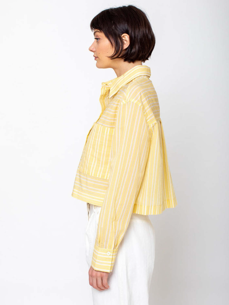 TELA - Petra Blouse - Yellow Stripes - Verdalina