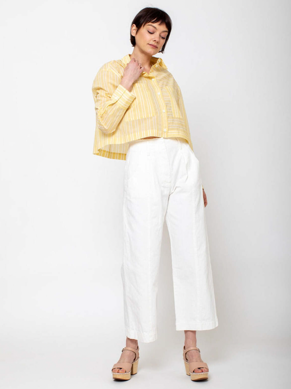 TELA - Petra Blouse - Yellow Stripes - Verdalina