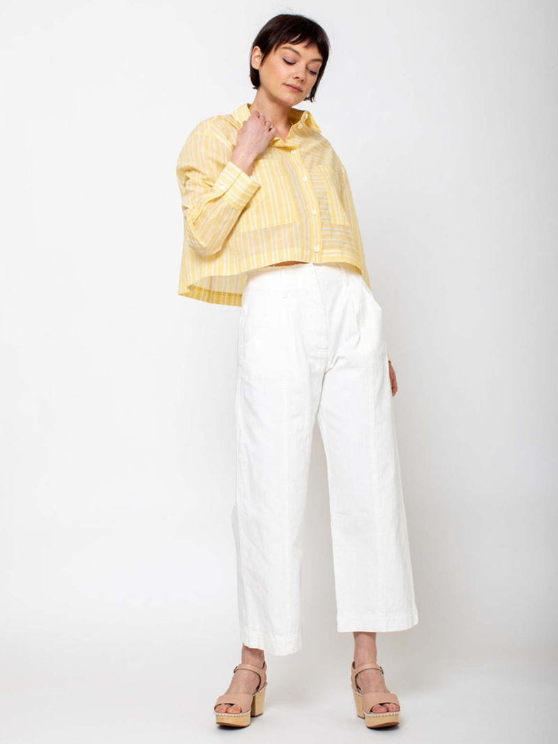 TELA - Petra Blouse - Yellow Stripes - Verdalina