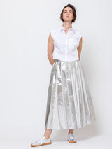 York Silver Skirt - Metallic