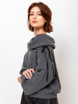 Ter et Bantine - Shawl Collar Sweater - Grey Melange - Verdalina