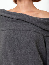 Ter et Bantine - Shawl Collar Sweater - Grey Melange - Verdalina