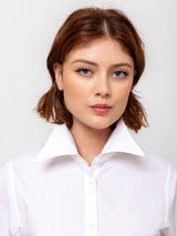 Ter et Bantine - Geometric Cotton Poplin Shirt - White - Verdalina