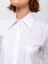 Ter et Bantine - Geometric Cotton Poplin Shirt - White - Verdalina