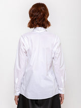 Ter et Bantine - Geometric Cotton Poplin Shirt - White - Verdalina
