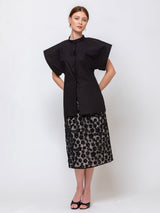 Ter et Bantine - Flower Skirt - Black with Flower Sequins - Verdalina