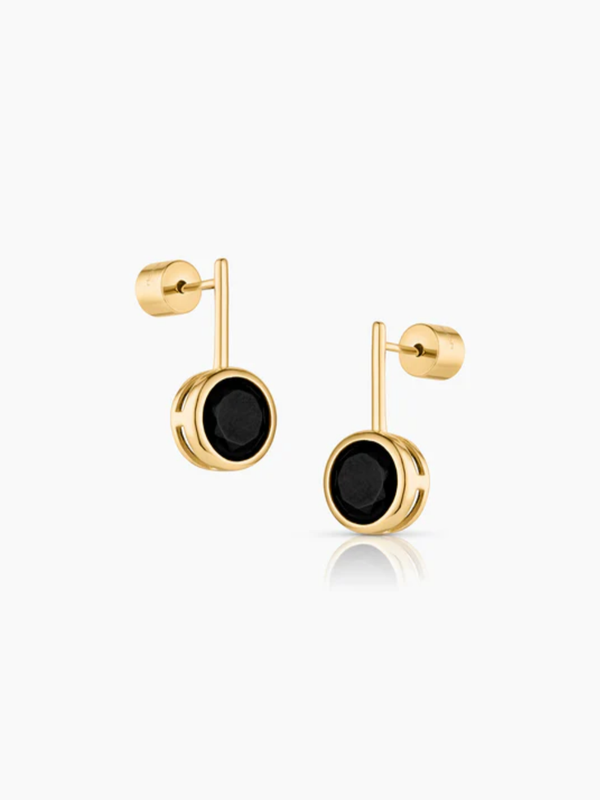 THATCH - Noemi Grande Black Earrings - Verdalina