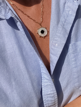 THATCH - Soleil Mother of Pearl and Onyx Charm - Verdalina