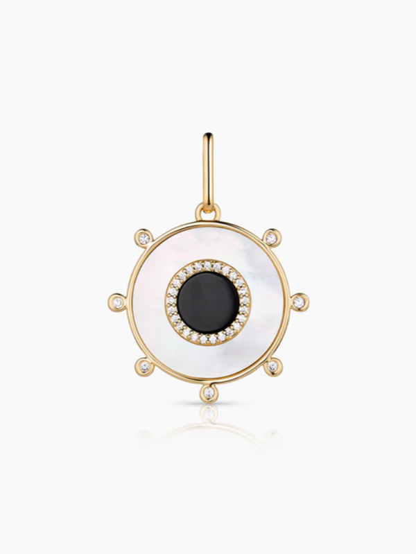 THATCH - Soleil Mother of Pearl and Onyx Charm - Verdalina