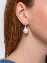 THATCH - Talia Pearl Hoop Earrings - Verdalina