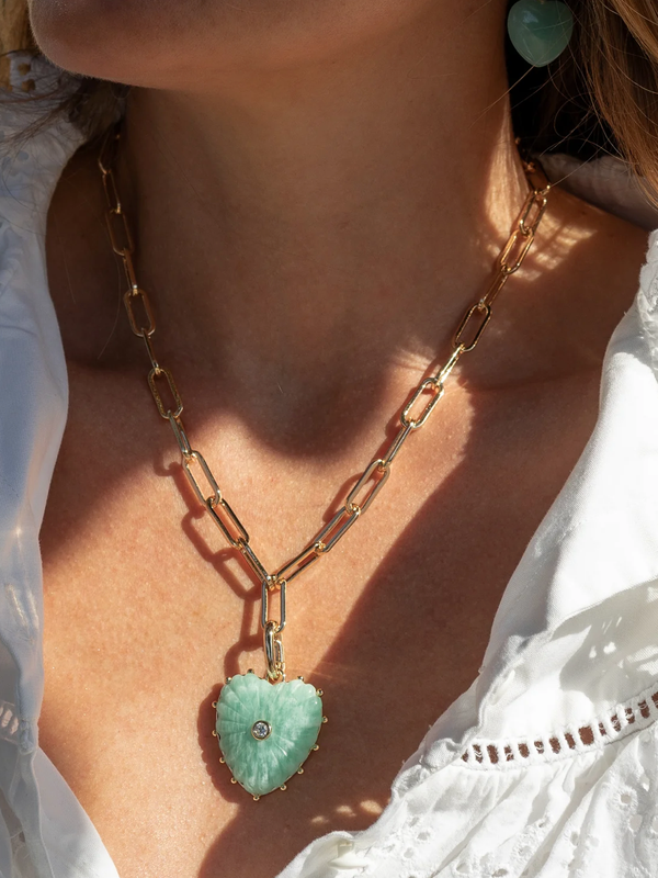 THATCH - Malene Amazonite Clip Necklace - Verdalina