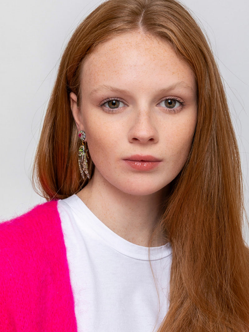 Trovelore - Little Cicada Earrings - Verdalina