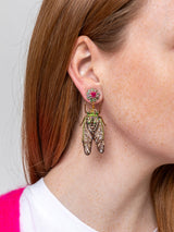 Trovelore - Little Cicada Earrings - Verdalina