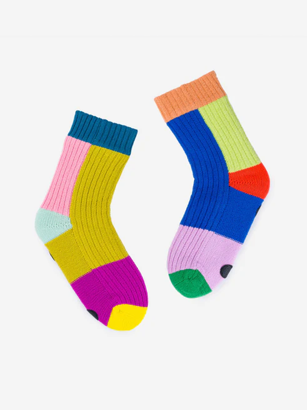 Mismatch House Socks - Rainbow