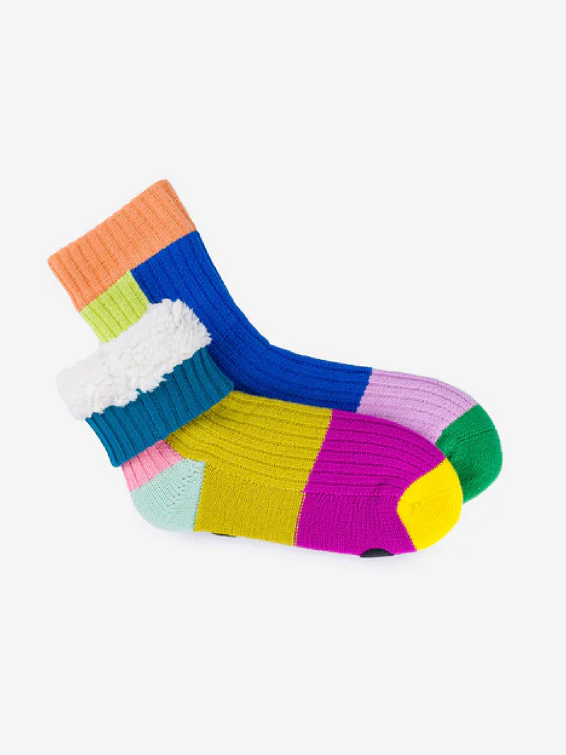 Mismatch House Socks - Rainbow