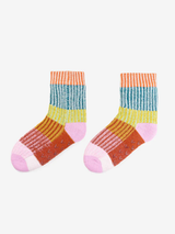 Mosaic House Socks - Rust/Lilac