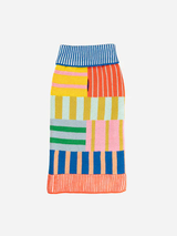 Patchwork Stripe Dog Sweater - Rainbow